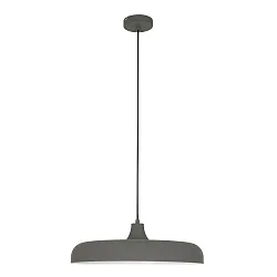 pendant luminaire KRISIP down, 1 flame, flat E27 IP20, grey, mat dimmable