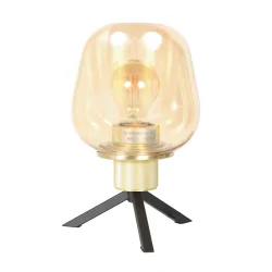 table lamp REFLEXION 1 flame E27 IP20, brass dimmable