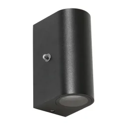 Steinhauer Outdoor wall luminaire, LED, 2 flames, 4W, 2700K, IP44, black