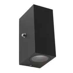 Steinhauer Outdoor wall luminaire, LED, 2 flames, 4W, 2700K, IP44, black