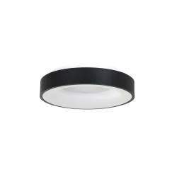 Plafondarmatuur RINGLEDE - Ø 30CM klein, rond, direct / indirect IP20, zwart mat dimbaar