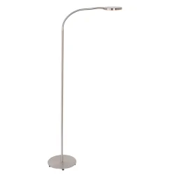 Staande lamp PLATU met flexibele arm, met aanraakdimmer IP20, staal dimbaar