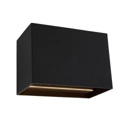 Wandarmatuur MURO up down, hoekig, plat, instelbaar G9 IP20, zwart mat dimbaar
