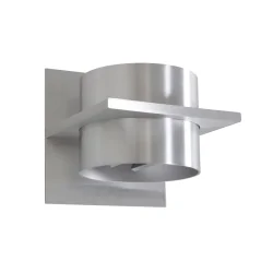 Wandarmatuur MURO up down, hoekig, cilindrisch, instelbaar G9 IP20, staal geborsteld dimbaar