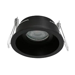 Inbouwarmatuur PÉLITE SPOT rond, stijf, set terug GU10 IP20, zwart mat dimbaar