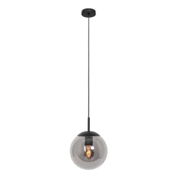pendant luminaire BOLLIQUE round E27 IP20, black dimmable