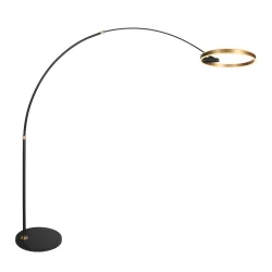 floor lamp RINGLUX 2 flames IP20, gold dimmable