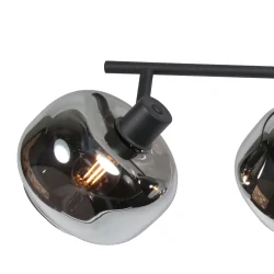 wall luminaire TENEBRIS 4 flames E14 IP20, black dimmable