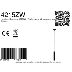 Pendelarmatuur DOWNLUME 1-vlams GU10 IP20, zwart dimbaar