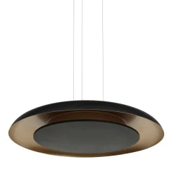 Pendelarmatuur GOLDEN VEIL 2-vlams IP20, zwart dimbaar