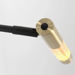 floor lamp ALISIO 1 flame IP20, brass dimmable