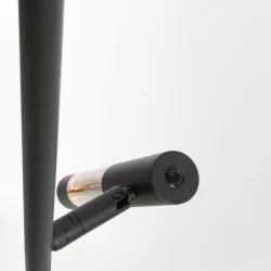floor lamp ALISIO 2 flames IP20, black dimmable