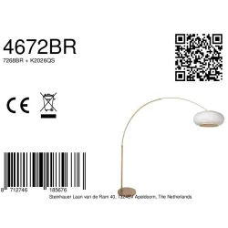 Booglamp SILVA ALBA 1-vlams E27 IP20, brons dimbaar