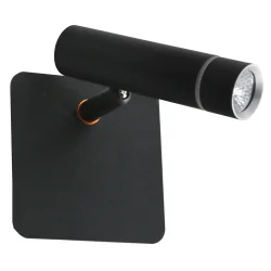 wall luminaire VOLARI 1 flame IP20, black dimmable