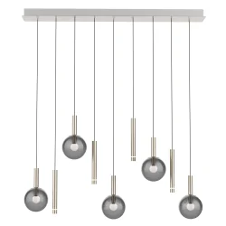 pendant luminaire VOLARI 9 flames IP20, steel dimmable