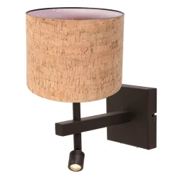 wall luminaire STANG 2 flames E27 IP20, cocoa dimmable