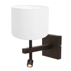 wall luminaire STANG 2 flames E14 IP20, cocoa dimmable