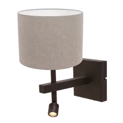wall luminaire STANG 2 flames E27 IP20, cocoa dimmable