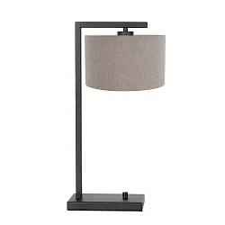 table lamp STANG down, with switch, with shade, with plug E27 IP20, black matt dimmable