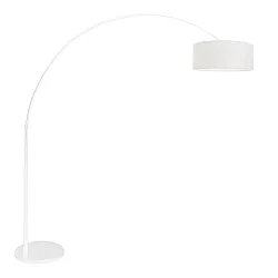 floor lamp SPARKLED LIGHT cylindrical, with switch, with shade, with plug, adjustable E27 IP20, white matt 