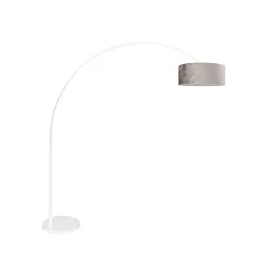 floor lamp SPARKLED LIGHT cylindrical, with switch, with shade, with plug, adjustable E27 IP20, white matt 