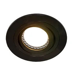Inbouwarmatuur PÉLITE SPOT rond, draaibaar GU10 IP20, zwart mat dimbaar