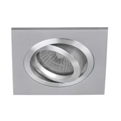 recessed luminaire PÉLITE SPOT swivelling, square GU10 IP20, steel brushed dimmable