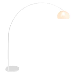 floor lamp SPARKLED LIGHT half round, with switch, with shade, with plug, adjustable E27 IP20, white matt 