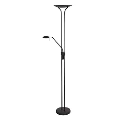 ceiling floodlight BIRON with switch, with flex arm, with LED spot IP20, black matt dimmable