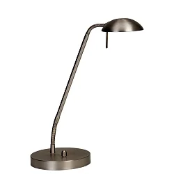 Tafelarmatuur BIRON met flexibele arm, met aanraakdimmer IP20, staal geborsteld dimbaar