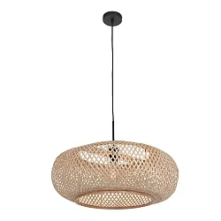 pendant luminaire SPARKLED LIGHT - IKARO 1 flame, round E27 IP20, beech, natural colour dimmable