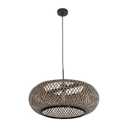 pendant luminaire SPARKLED LIGHT - IKARO 1 flame, round E27 IP20, beech, natural colour dimmable