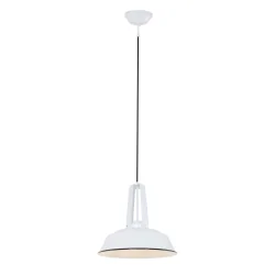 Pendelarmatuur EDEN down, 1-vlams, rond E27 IP20, glanzend, wit dimbaar
