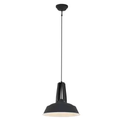 Pendelarmatuur EDEN down, 1-vlams, rond E27 IP20, zwart mat dimbaar