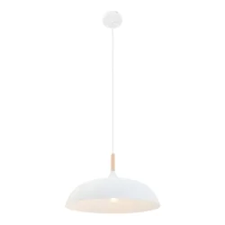 Pendelarmatuur BJORR - Ø 45CM 1-vlams, groot, plat E27 IP20, wit mat dimbaar