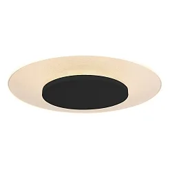 Plafondarmatuur LIDO groot, rond, indirect, gebrüllt IP20, zwart mat dimbaar
