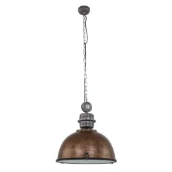 Pendelarmatuur BIKKEL - Ø 52CM 1-vlams, groot E27 IP20, bruin, bonte dimbaar