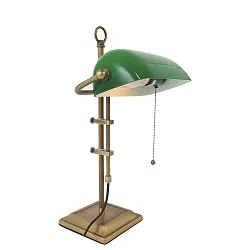 Tafelarmatuur ANCILLA lang, instelbaar, met trekschakelaarketting E27 IP20, geborsteld brons 