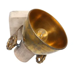 Plafondarmatuur GEARWOOD 1-vlams, instelbaar E27 IP20, brons, antiek dimbaar