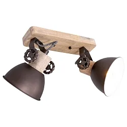 Mexlite Spot GEARWOOD, 2 flames, anthracite