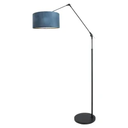 Staande lamp PRESTIGE CHIC cilindrisch, met schakelaar, met lampenkap, met scharnierende arm, met stekker E27 IP20
