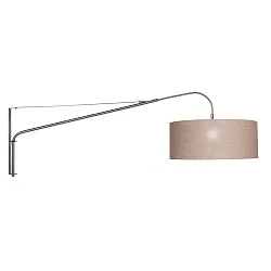 wall luminaire ELEGANT CLASSY with switch, with shade, with strain relief, with plug, adjustable E27 IP20, steel brushed 