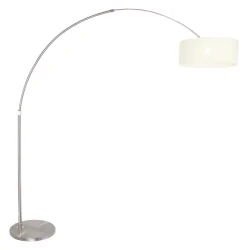 Staande lamp SPARKLED LIGHT cilindrisch, met schakelaar, met lampenkap, met stekker, instelbaar E27 IP20