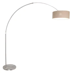 Staande lamp SPARKLED LIGHT cilindrisch, met schakelaar, met lampenkap, met stekker, instelbaar E27 IP20