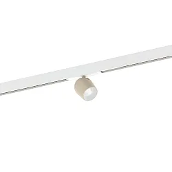 Spotlight op rail DOMY ON STREX 1.0 met adapter IP20, wit mat, zijdegrijs 