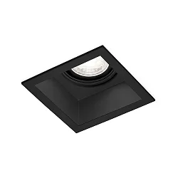 Plafondinbouwarmatuur PLANO 1.0 hoekig, draaibaar, roteerbaar GU10 IP20, zwart 