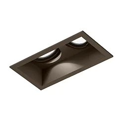 Inbouwspot PLANO 2.0 - LED 2-vlams, cardanisch draaien, met klemveren IP20, brons dimbaar