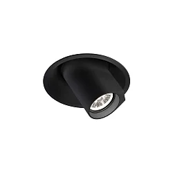 Plafondinbouwarmatuur BLIEK ROUND 1.0 draaibaar, roteerbaar IP20, zwart dimbaar
