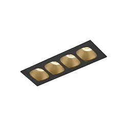 Inbouwarmatuur PIRRO PETIT CEILING REC 4.0 IP20, champagne, zwart mat 10W 680lm 2700K 20-40° 20-40° CRI 90-100