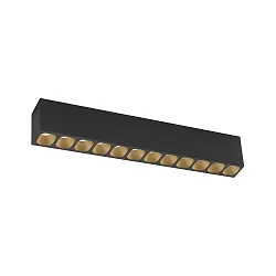 Spot PIRRO PETIT CEILING SURF 12.0 IP20, champagne, zwart mat 